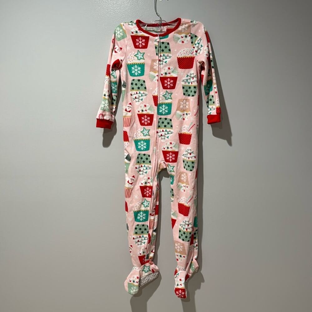 Carter's Girl's Christmas Footed Pajamas New No Tags Holiday Cozy Outfits